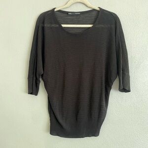 Maurices Long Sleeve Top Women’s Size XL Black Lightweight Sweater Swim Coverup
